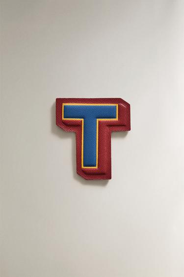Zara LEATHER LETTER T PATCH - Multicolored - Image 0