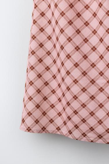 CHECK MIDI SKIRT - Pink by Zara - Image 3