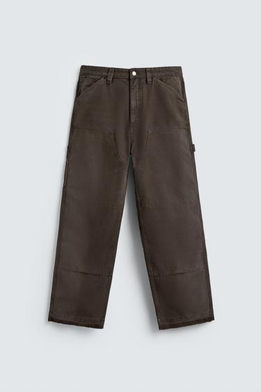 PANTALON CARPENTIER ÉCLABoussURES - Marron de Zara - Image 6