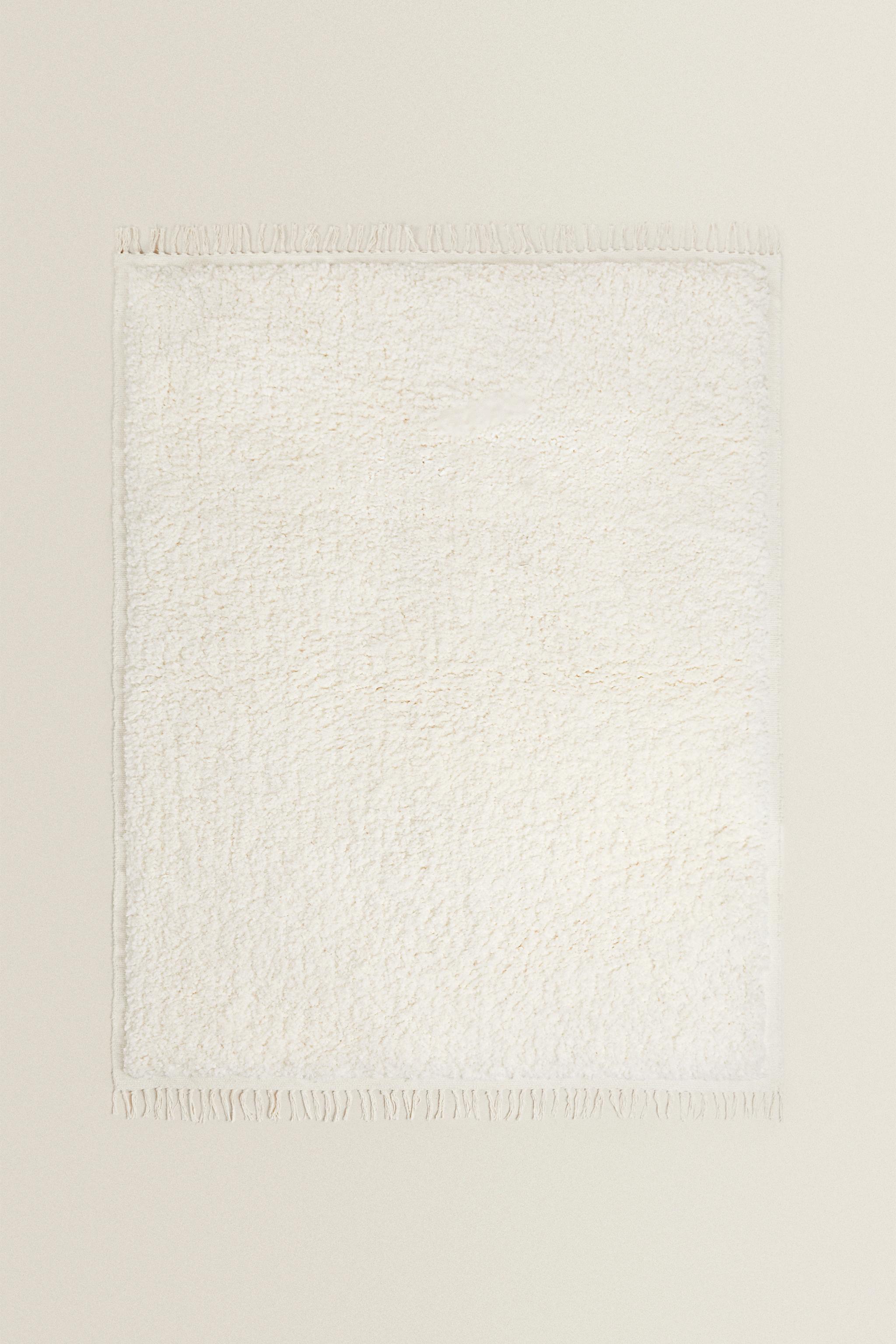 CHILDREN'S RECTANGULAR TEXTURED COTTON RUG - Zara