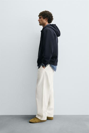 SWEAT ZIPPÉ À CAPUCHE - Bleu marine de Zara - Image 3