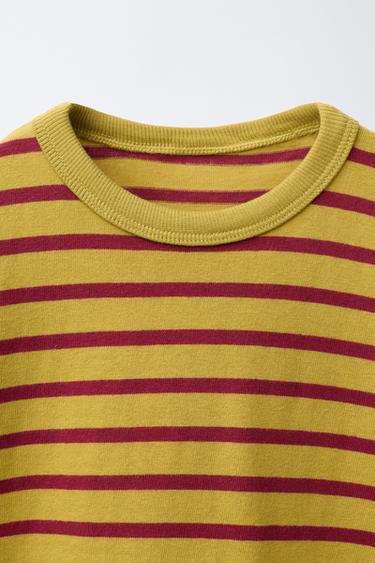 T-SHIRT À RAYURES - Moutarde de Zara - Image 2