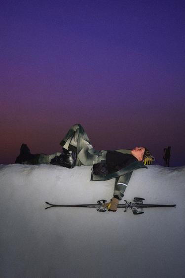 TIE DYE WATER-RESISTANT AND WINDPROOF BRACE TROUSERS RECCO® SYSTEM SKI COLLECTION - Grey by Zara