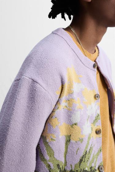 FLORAL JACQUARD CARDIGAN © OTIS KWAME KYE QUAICOE - Violet by Zara - Image 5