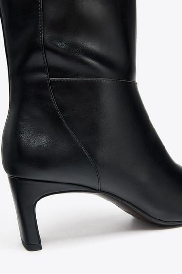 KITTEN HEEL BOOTS - Black by Zara - Image 7