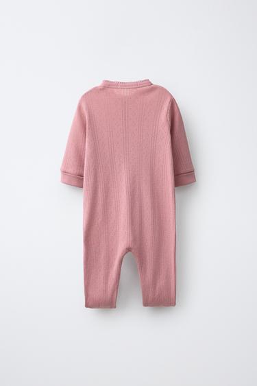 LOT DE DEUX PYJAMAS À PIEDS CONVERTIBLES FLEURS - Rose de Zara - Image 2