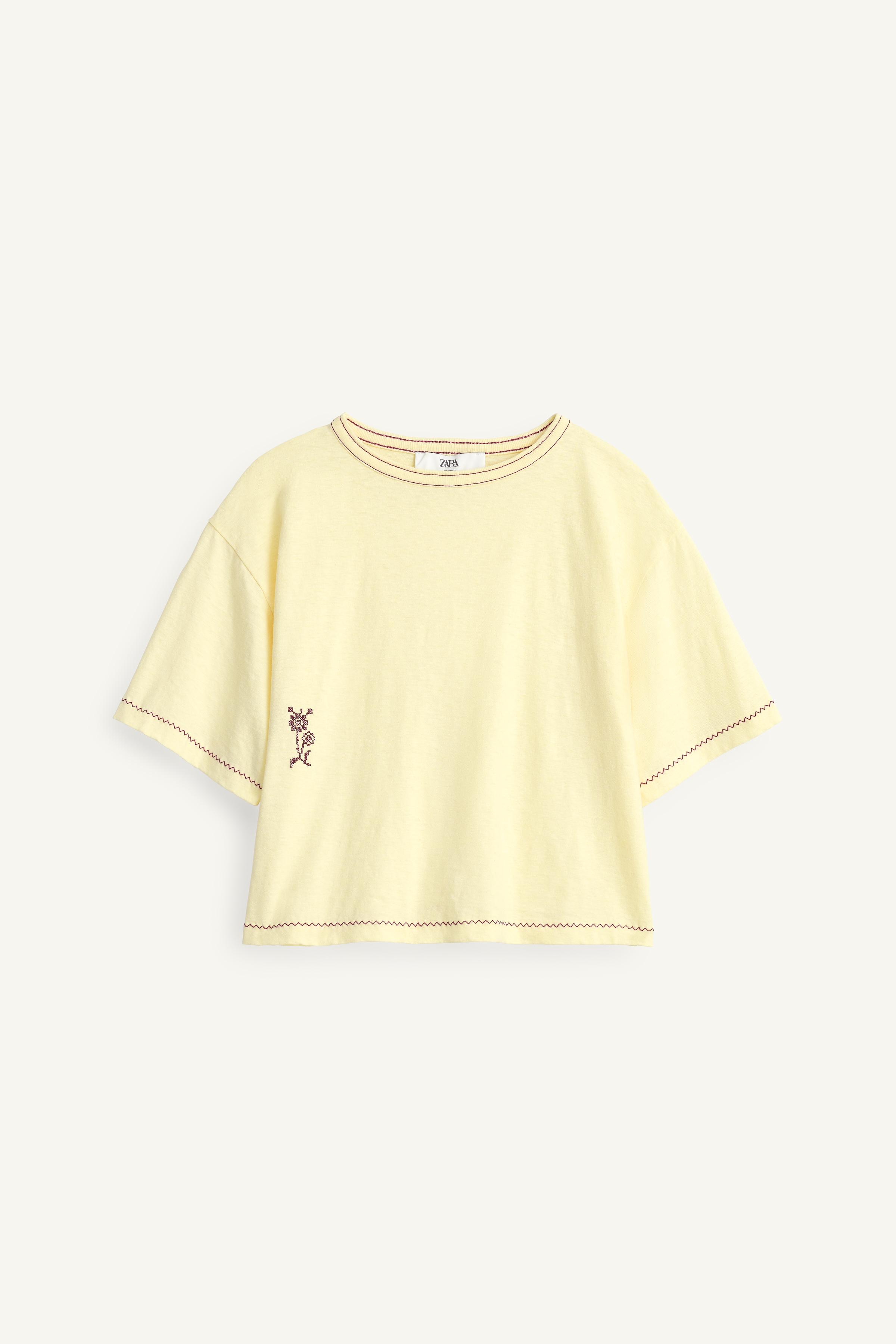 LIMITED EDITION EMBROIDERED FLORAL STITCH T-SHIRT