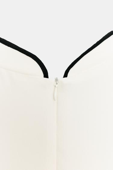 SHORT DRESS WITH FROG FASTENING - Ecru by Zara - Image 9