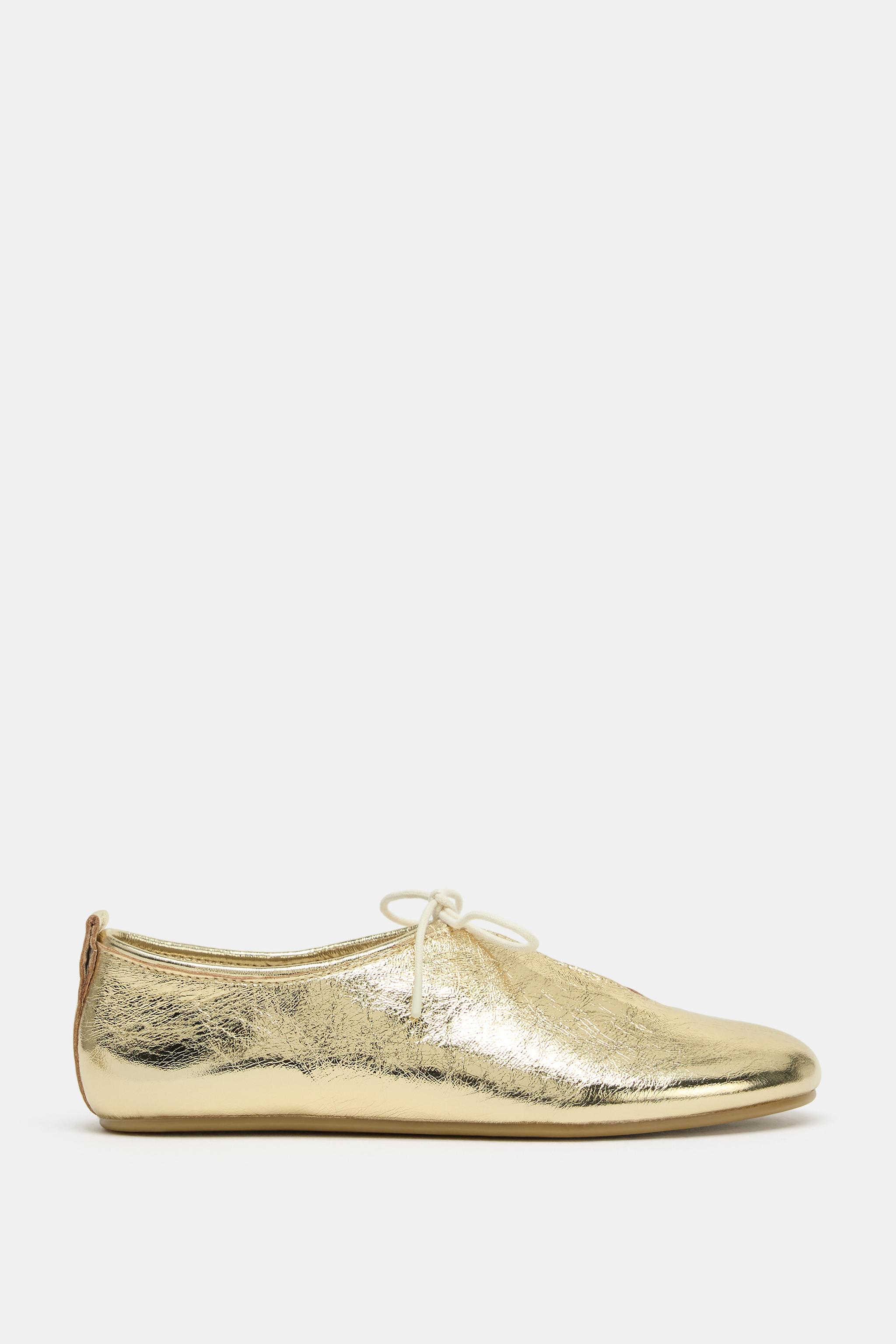 METALLIC EFFECT BOW BALLET FLATS