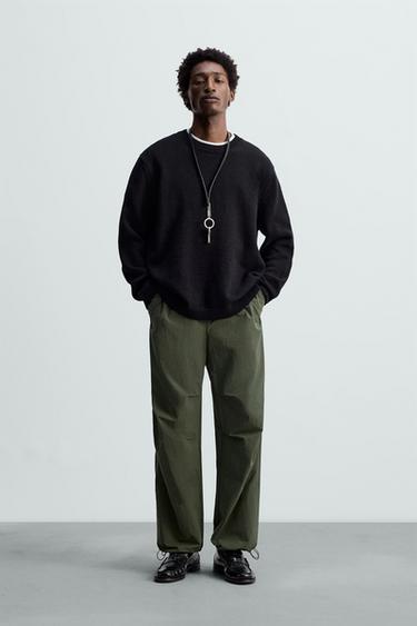 PANTALÓN TÉCNICO PARACHUTE - Khaki de Zara - Imagen 0