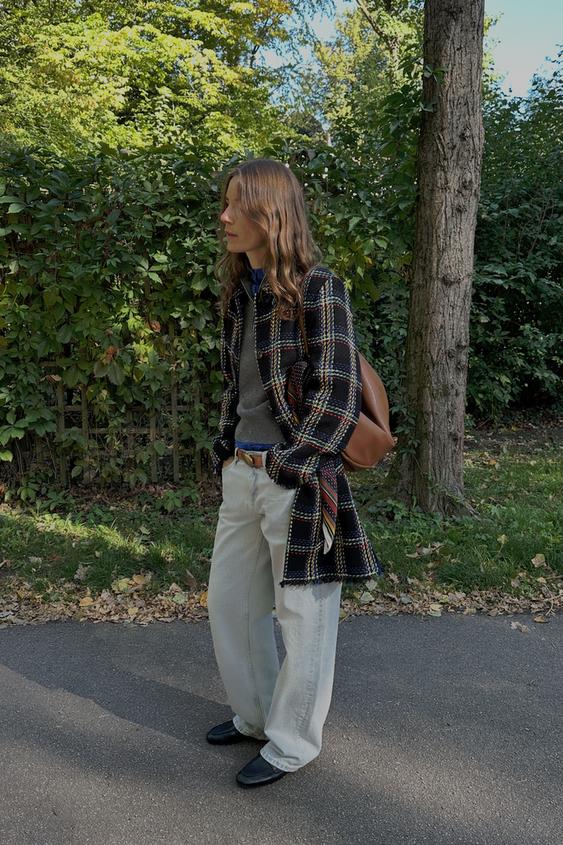 STRUCTURED CHECKS COAT - Multicoloured by Zara - Image 0