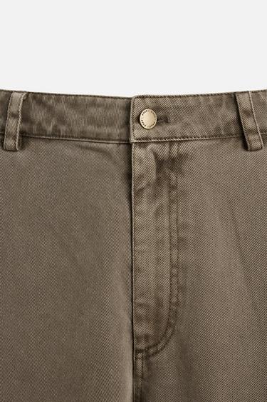 PANTALON RELAXED FIT CLOUS - Beige de Zara - Image 7