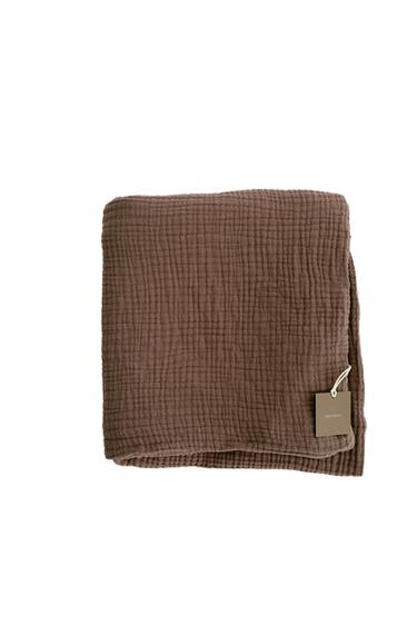 ZARA TIMELESS - PLAIN TEXTURED BLANKET - Brown by Zara