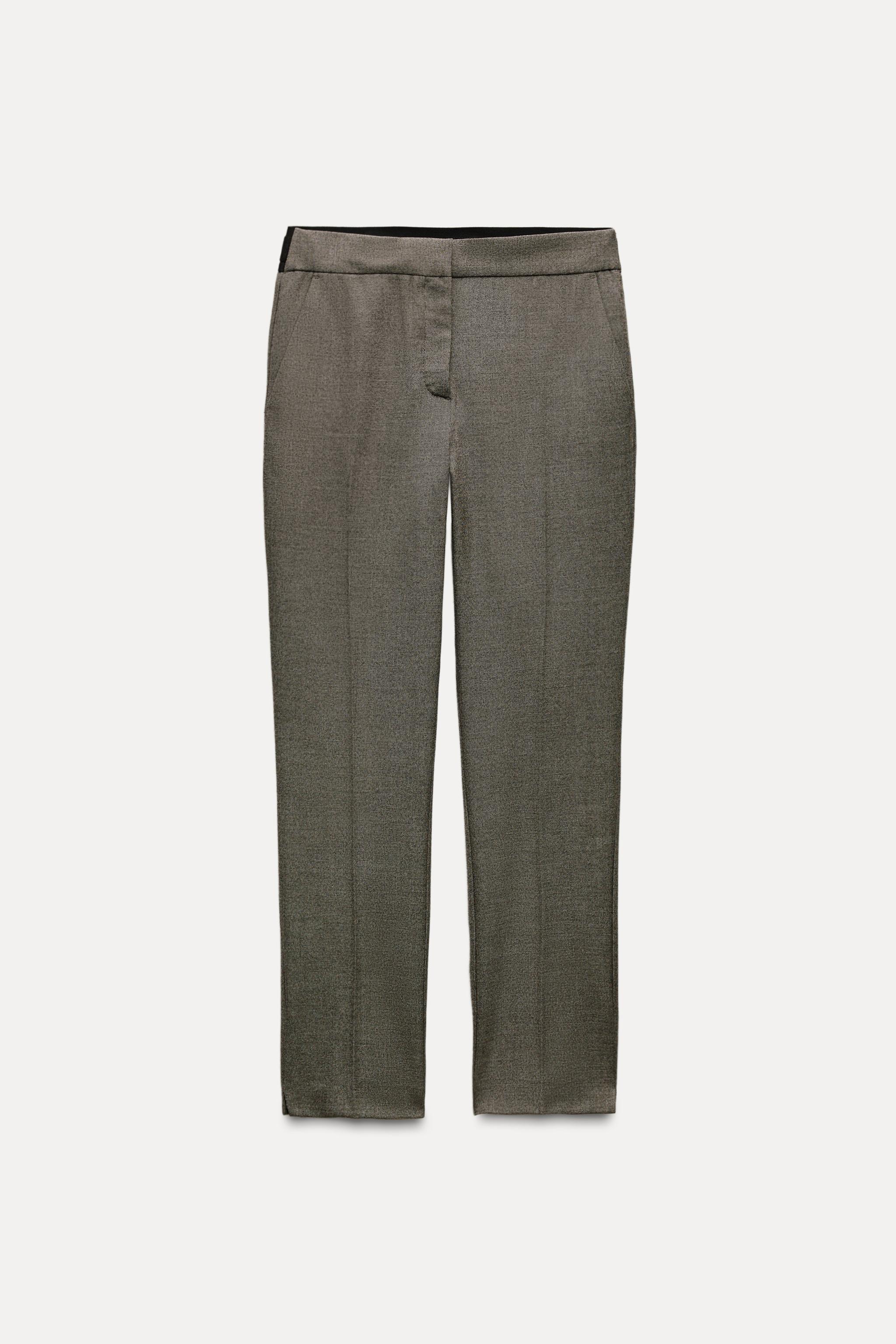 パイピング付きテキストパンツ - グレーマール | ZARA Japan / 日本