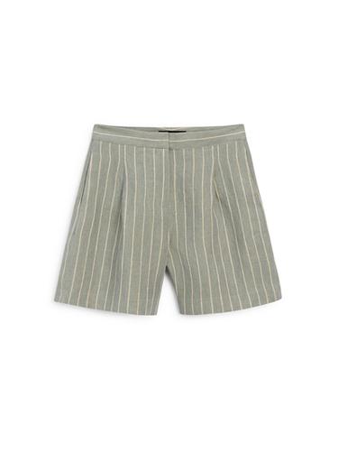 Zara Short linen Bermuda shorts - Pistachio green