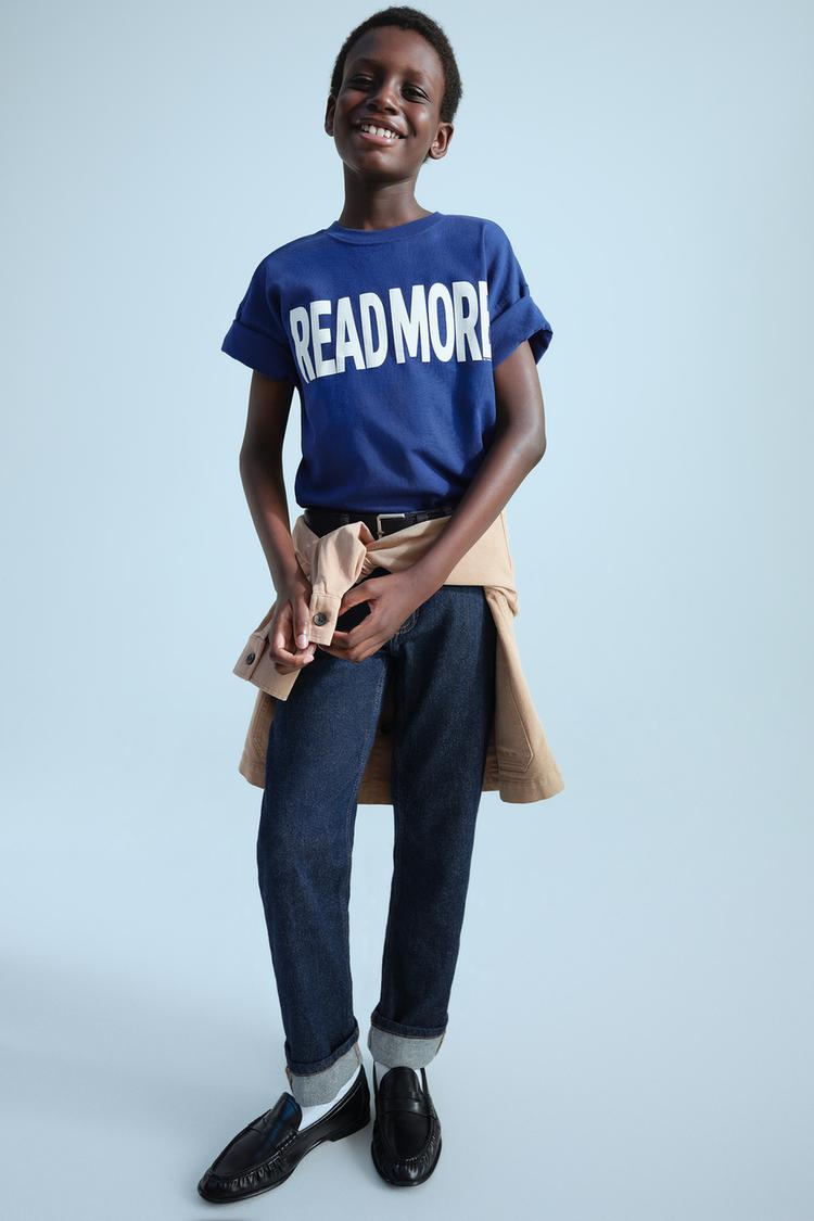 Camiseta estampada texto 0fr paris x zara