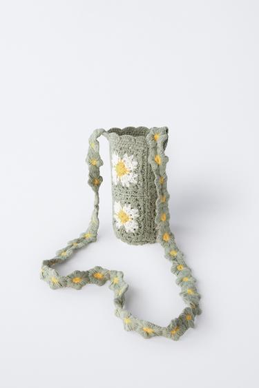 PORTE-BIBERON CROCHET FLEURS - Verdâtre de Zara - Image 3