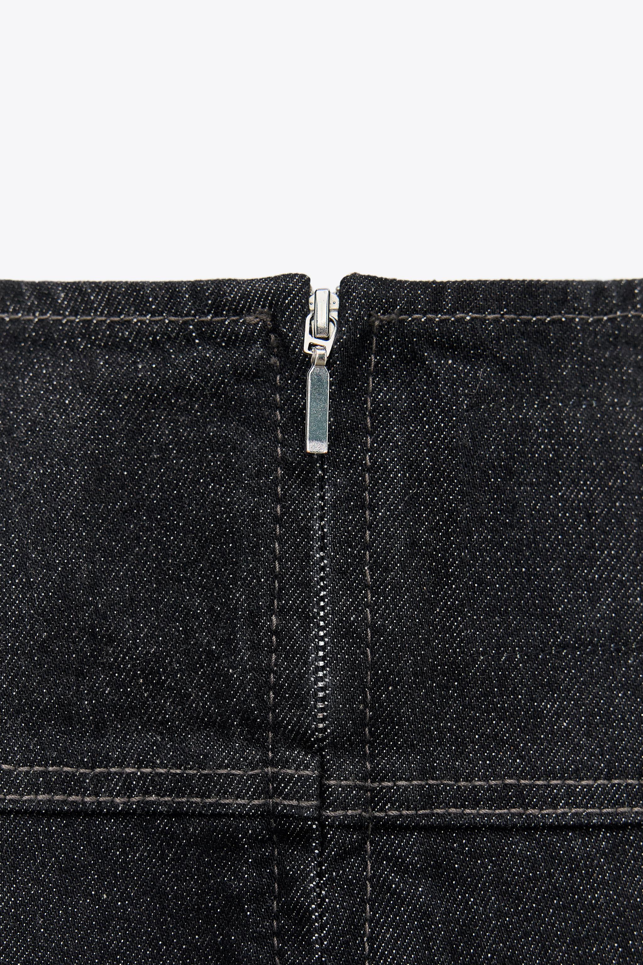 【ZARA】デニム風ショートワンピース カーボングレー 04365383807-p.jpg?ts=1739204595603