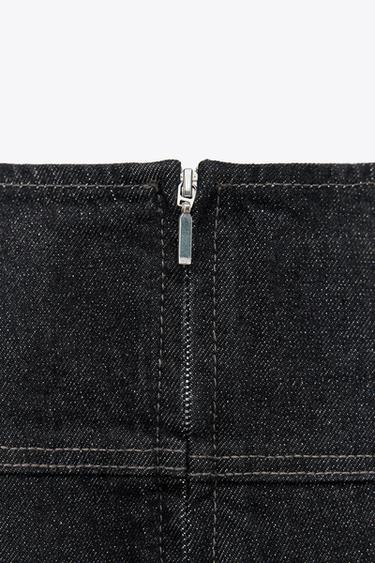 VESTIDO CORTO EFECTO DENIM - Gris antracita de Zara