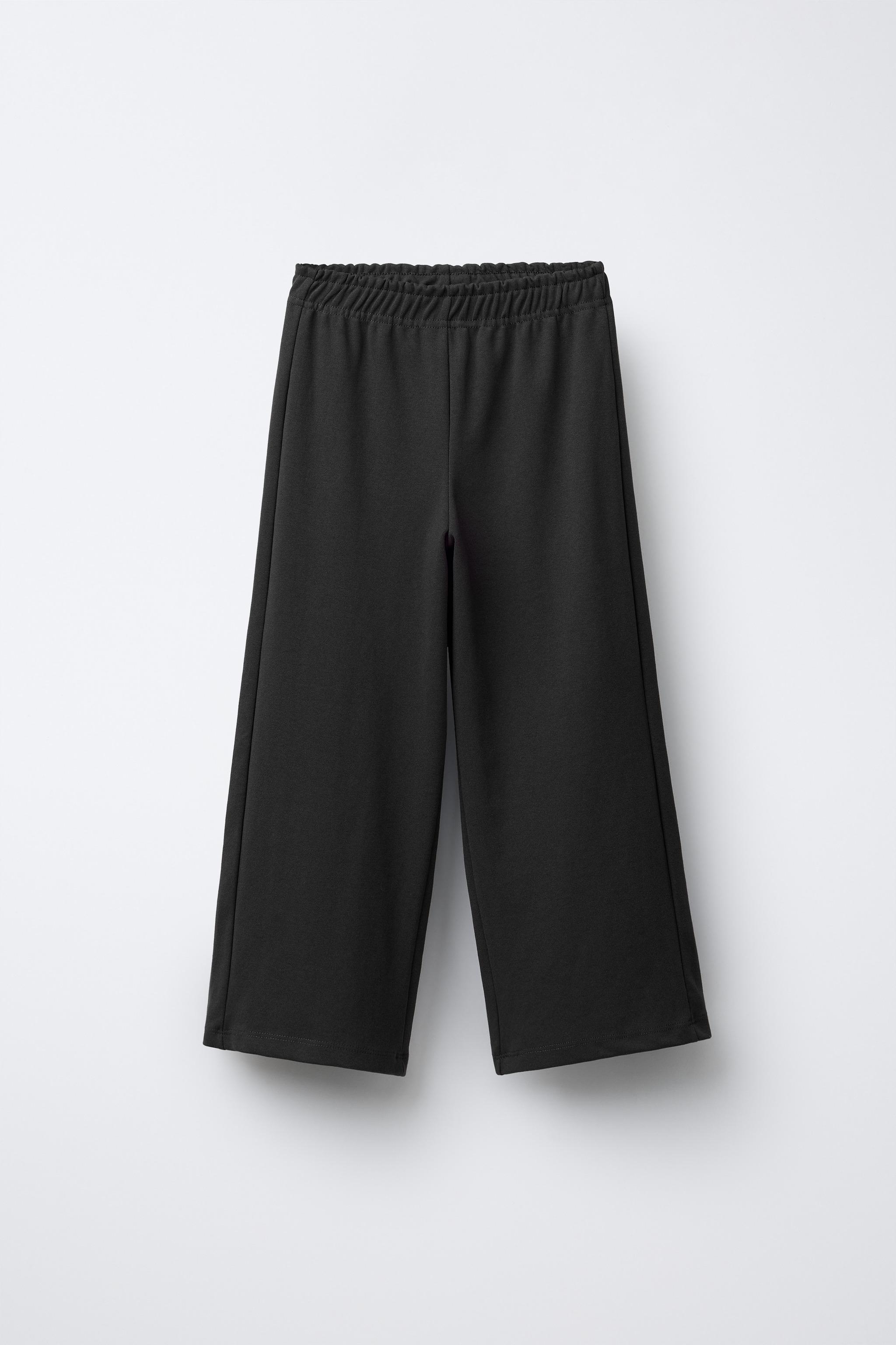 INTERLOCK SWEATSHIRT AND WIDE LEG PANTS SET