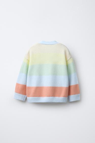 GILET EN MAILLE RAYURES - Rayures de Zara - Image 1