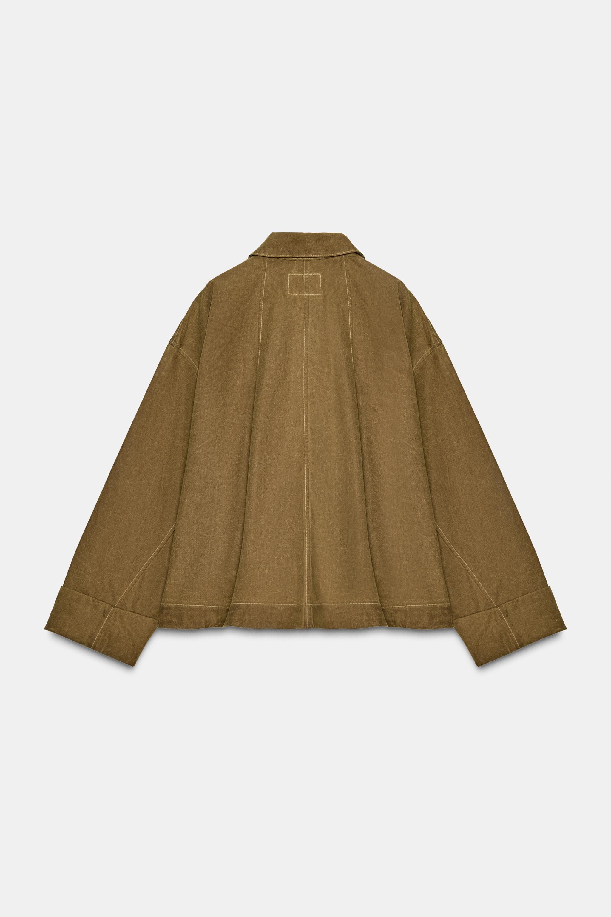 WAXED CAPE JACKET - Ocher | ZARA United States