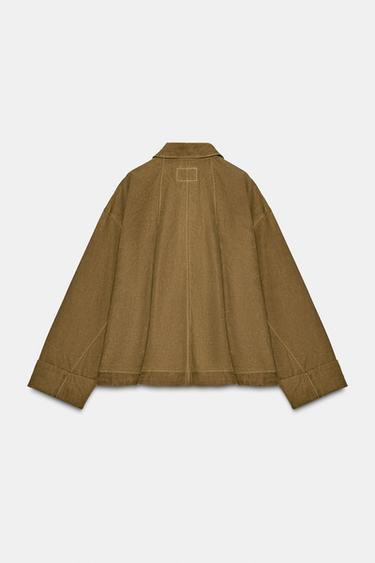 GEWACHSTE CAPE-JACKE - Ocker von Zara