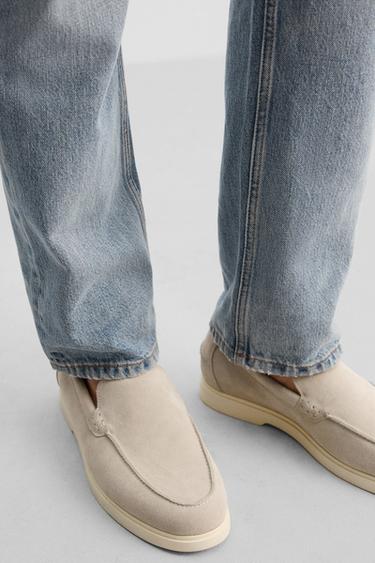 CASUAL LEATHER LOAFERS - Ecru White by Zara