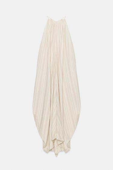 ZW COLLECTION LINEN BLEND HALTER DRESS - striped by Zara - Image 2