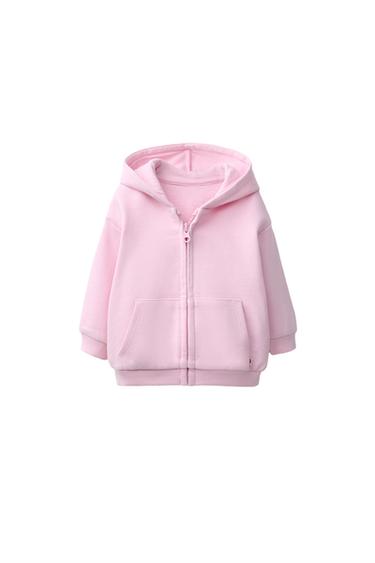 Zara JEDNOBOJNA SPORTSKA MAJICA S PATENTNIM ZATVARAČEM – Ružičasta