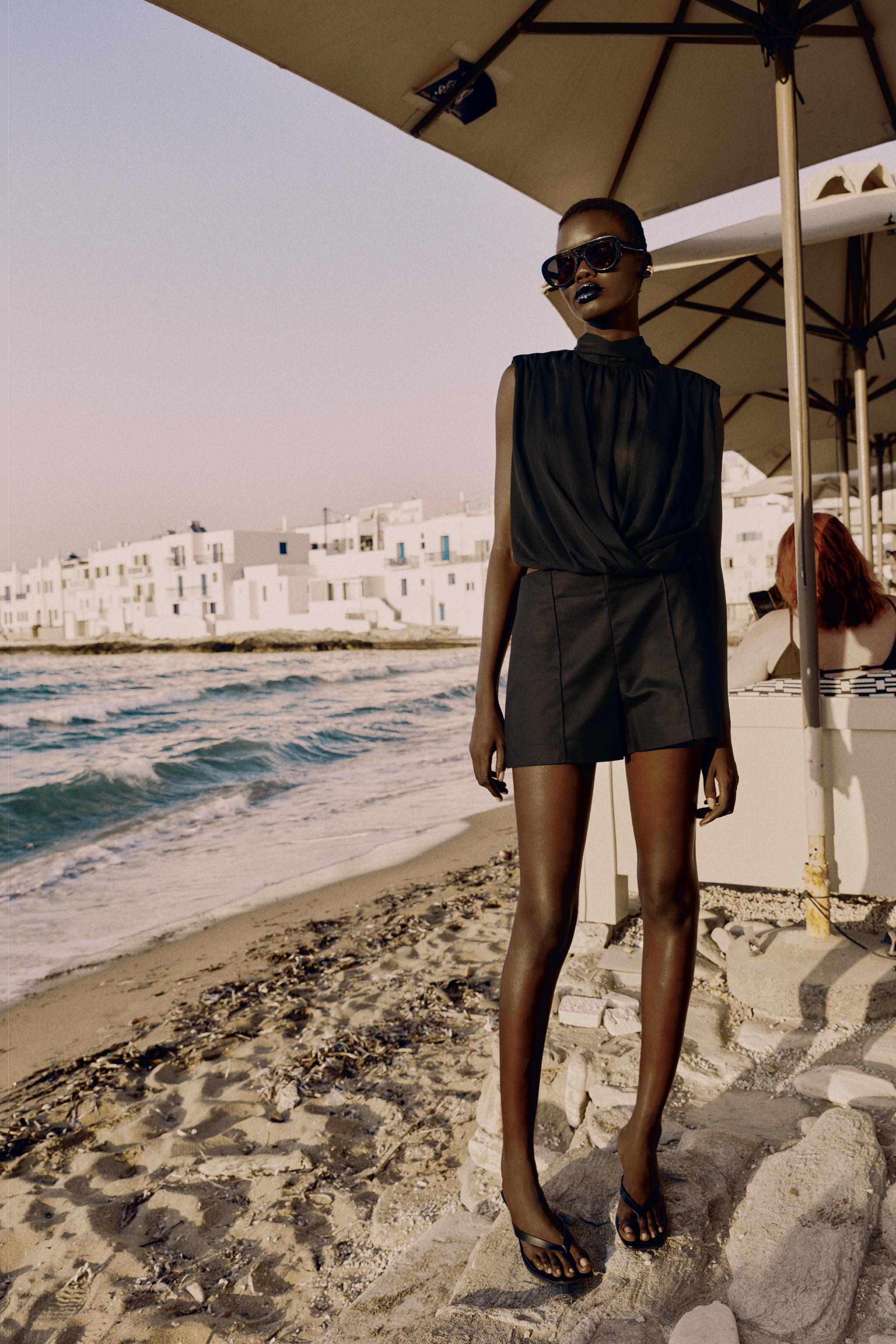 Женские рубашки Zara DRAPED BALLOON TOP