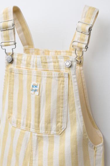 SALOPETTE COURTE EN SERGÉ À RAYURES - écru/jaune de Zara - Image 2