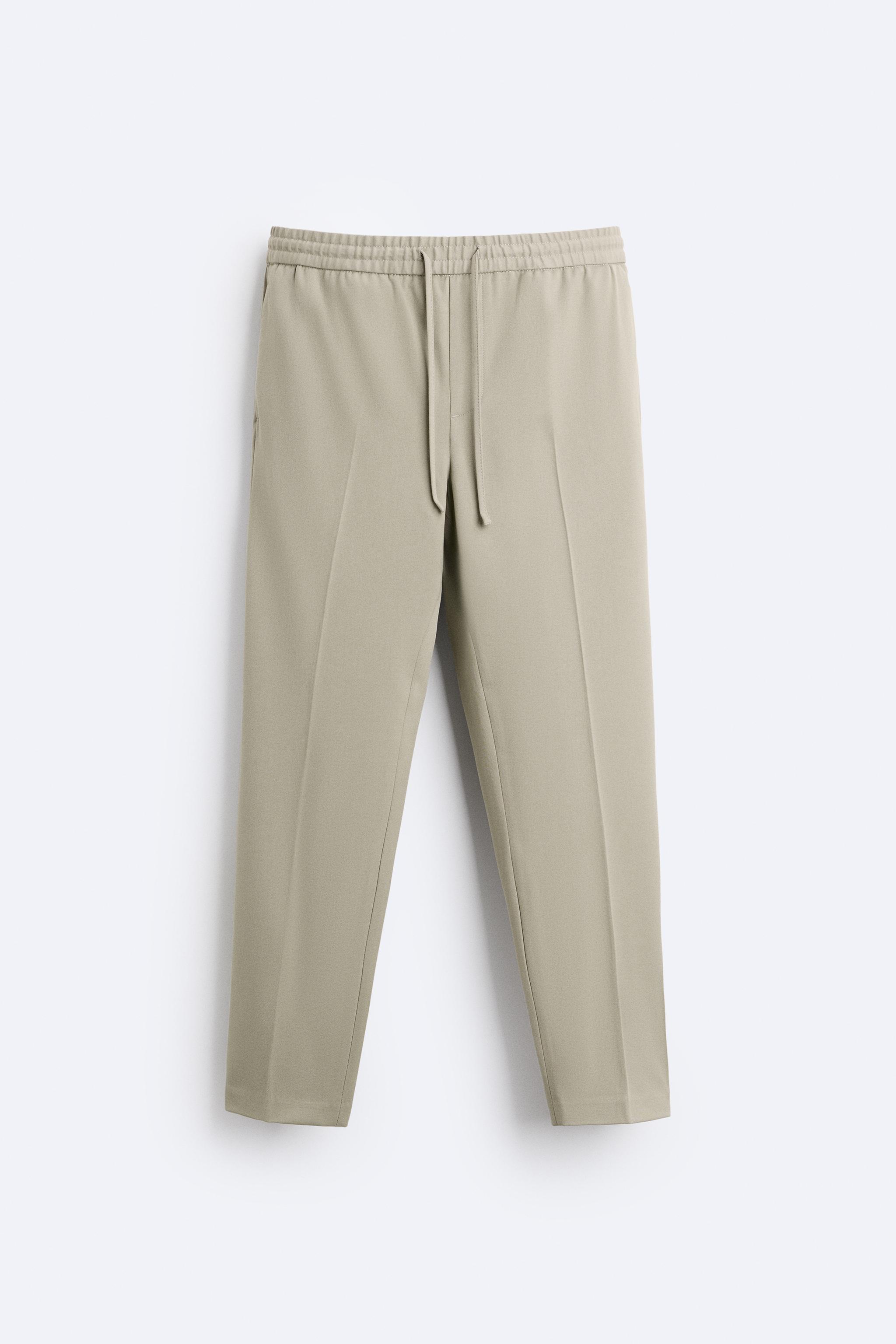 zara jogger waist pants review