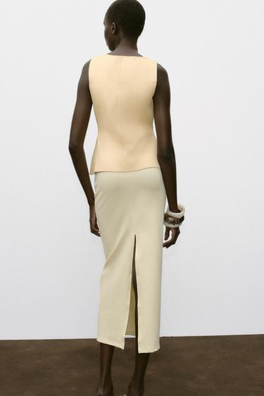 GILET EN MAILLE BOUTONNÉ - Bis de Zara - Image 4
