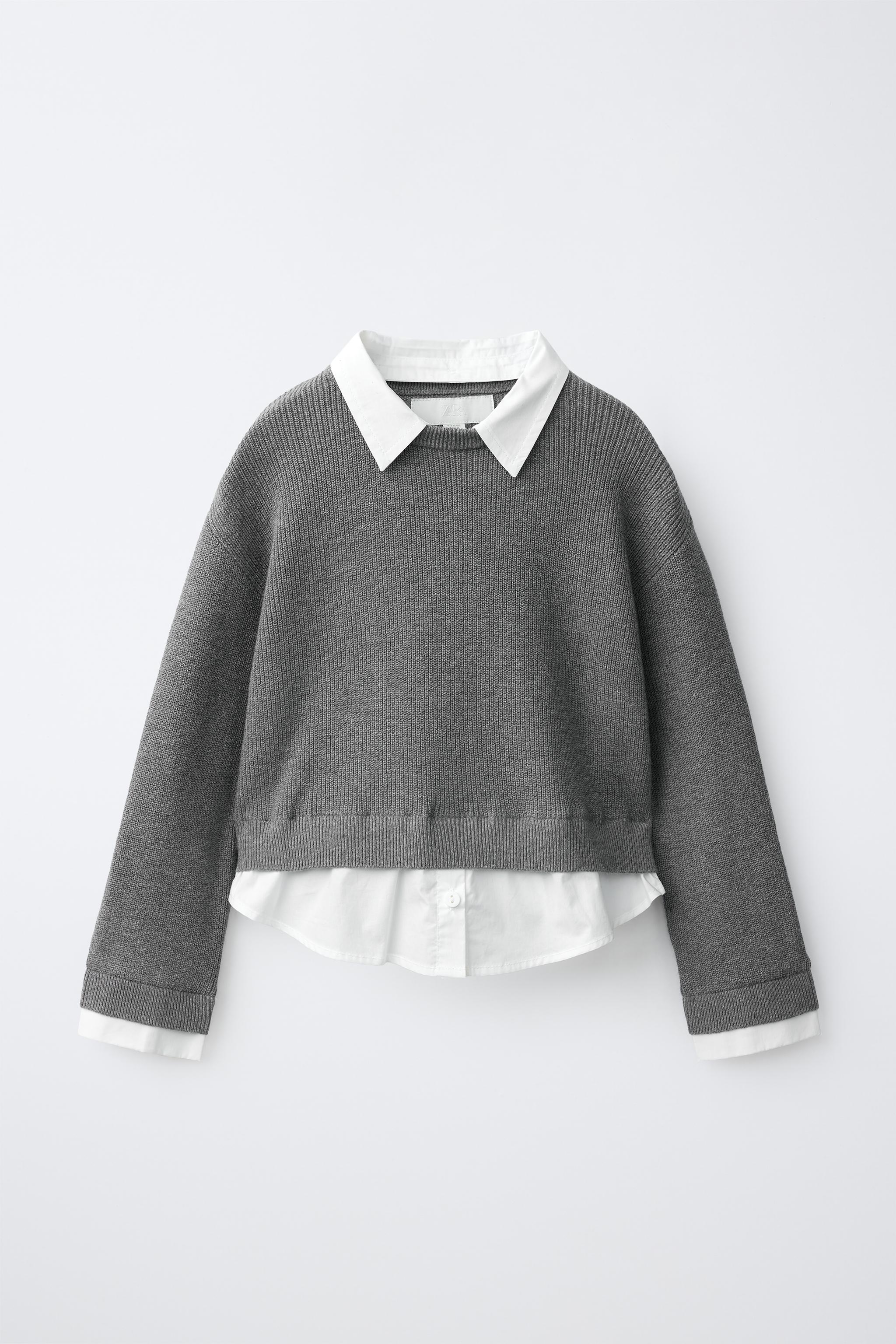 PULL EN MAILLE À COL AMOVIBLE