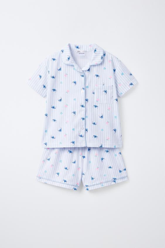 6-14 AÑOS/ PIJAMA CAMISERO LILO & STITCH © DISNEY - Crudo de Zara - Imagen 0