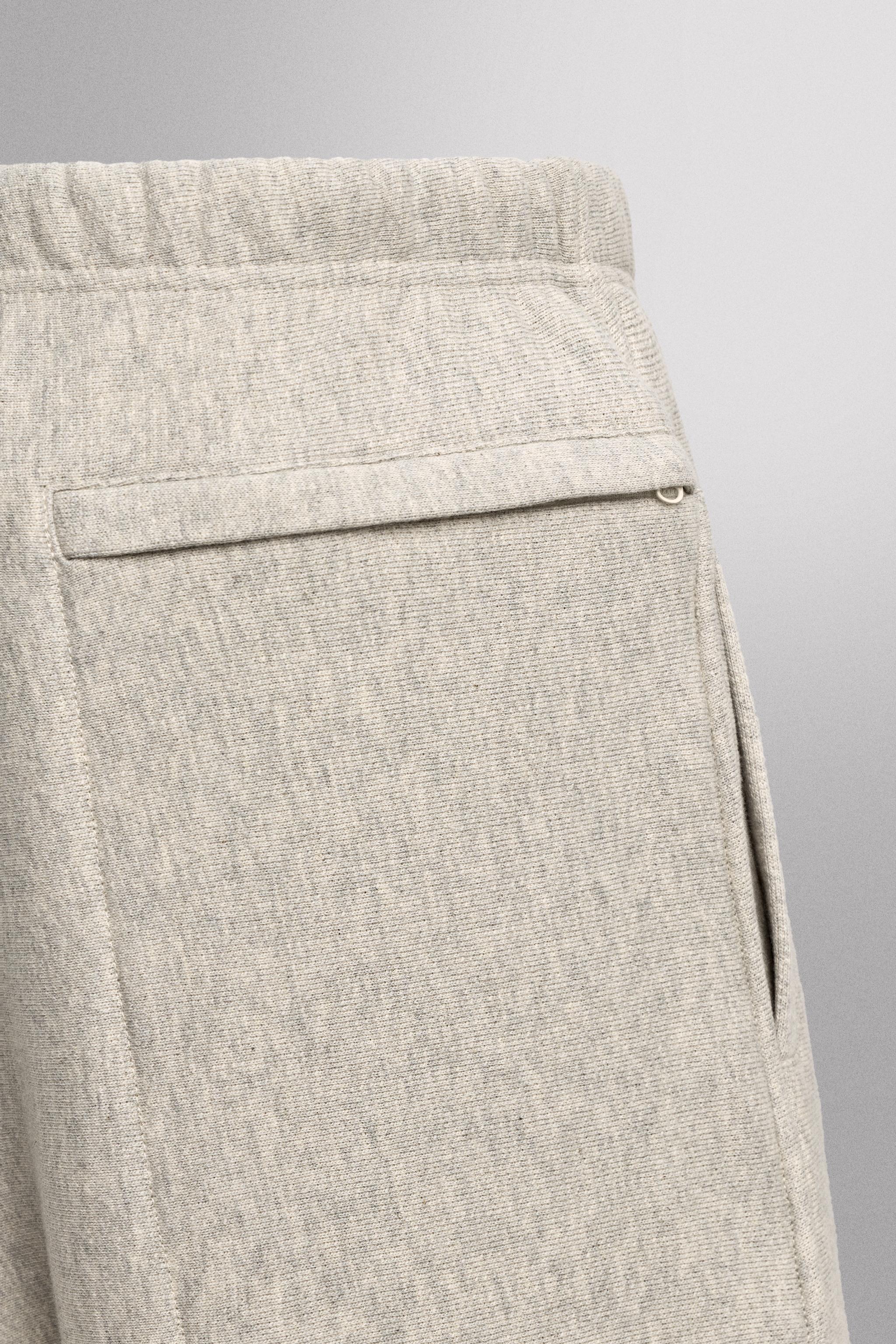 COTTON JOGGER BERMUDA SHORTS - Gray marl | ZARA United States