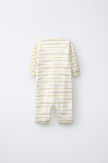 TWO-PACK OF CIRCUS AND STRIPE CONVERTIBLE FOOT SLEEPSUITS - Ecru by Zara - Image 2