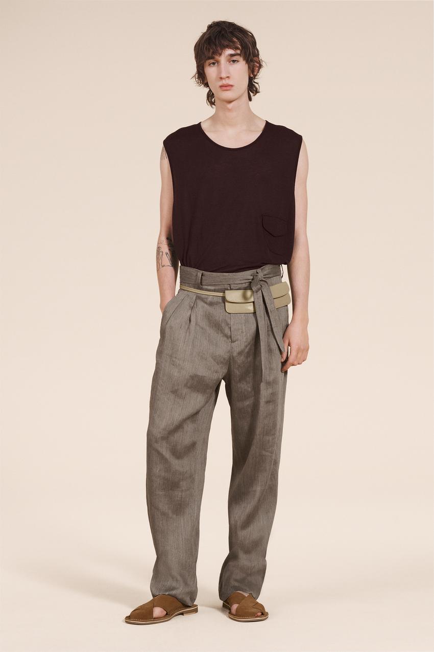 limited edition PLEATED PANTS LIMITED EDITION - Oyster White, ZARA United  States