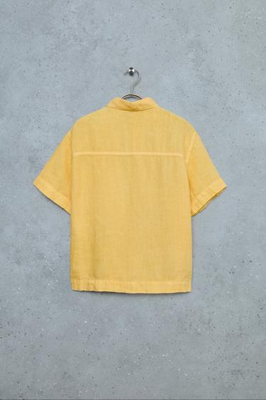 STORIESZ - CHEMISE 100% LIN - Jaune de Zara - Image 1