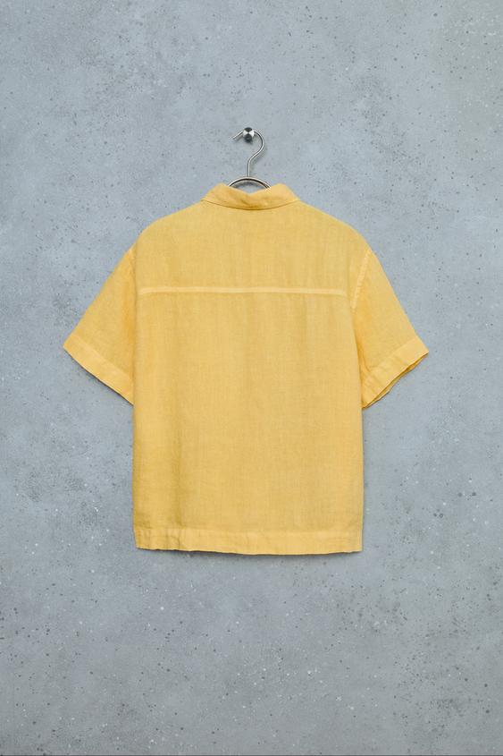 STORIESZ - CHEMISE 100% LIN - Jaune de Zara - Image 1