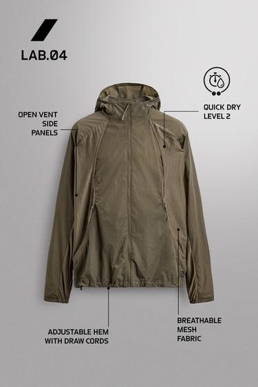 RUNNING WINDBREAKER WITH VENTS - Mid-green by Zara - Image 8