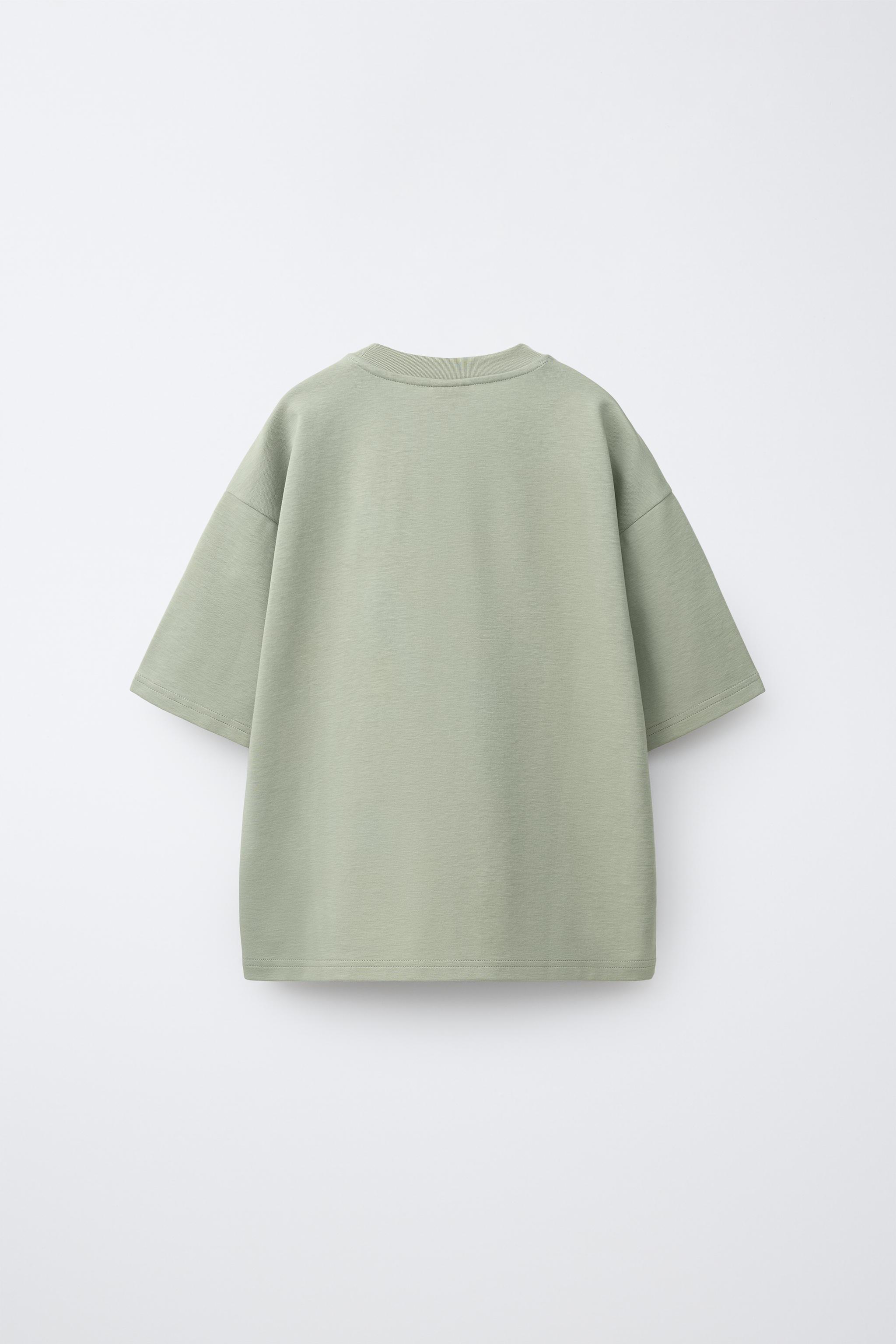 INTERLOCK PLAIN T-SHIRT - Taupe gray | ZARA Canada