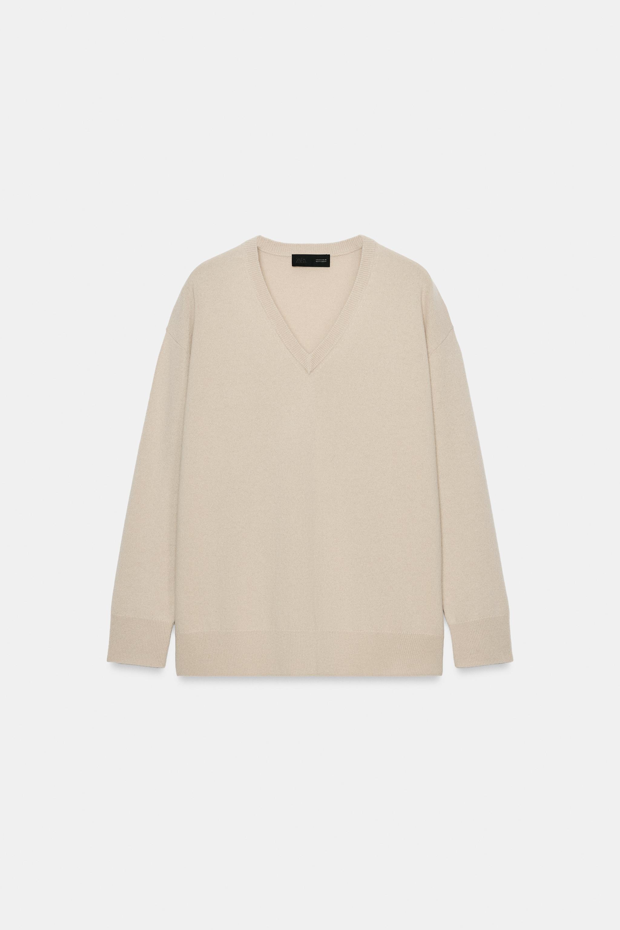 PULL OVERSIZE 100 % LAINE COL EN V