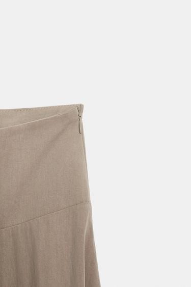 ASYMMETRIC MIDI SKIRT - Light camel by Zara - Image 6