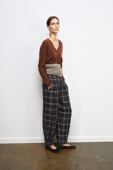 Zara 100% EXTRA-SOFT WOOL CARDIGAN - Brown
