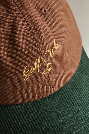 GOLF CAP - Brown / Green by Zara - Image 2