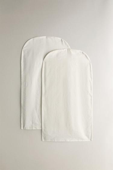 SMALL LINEN AND COTTON WARDROBE COVER (PACK OF 2) - Light beige by Zara - Image 0