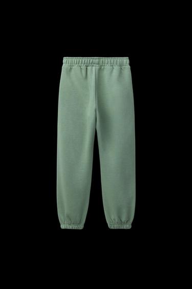 BASIC FLEECE JOGGING TROUSERS - Green by Zara