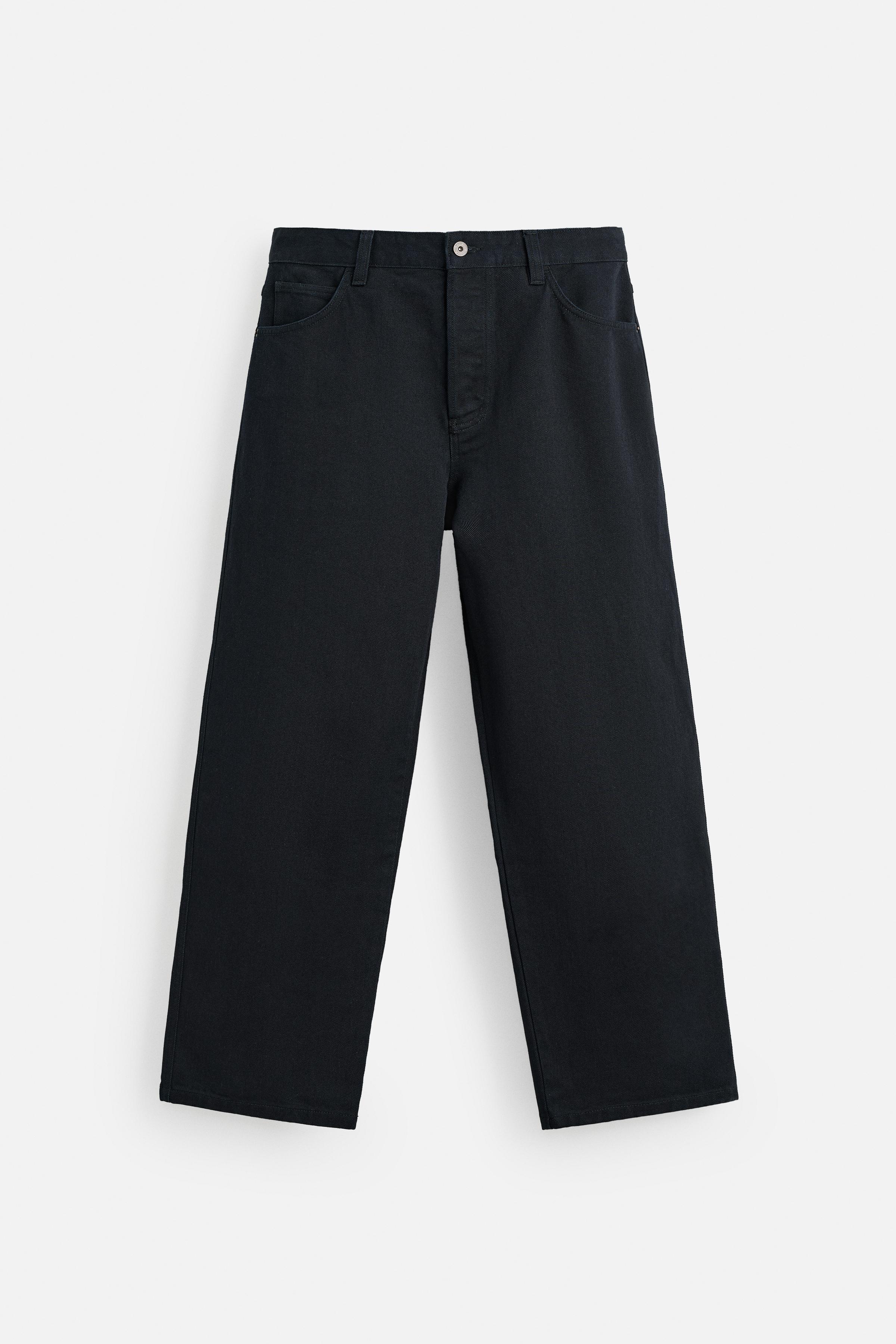 ストライプ柄リラックスフィットパンツ zara